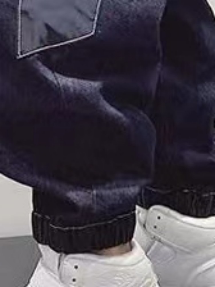 Jeans Boys' Winter Thickened Jeans Kids' Fashion Versatile Splice Loose Tight Mouth Comfortable Harun Denim Pants 230322