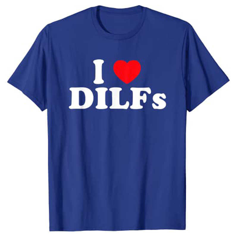Men's T-Shirts Funny I Love DILFs I Heart DILF T-Shirt W0322
