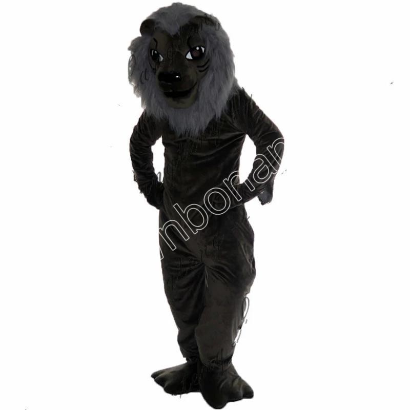 Adult black Lion Mascot Costumes Cartoon Character Outfit Suit Xmas Outdoor Party Outfit Adult Size Promotional Advertising Clothings