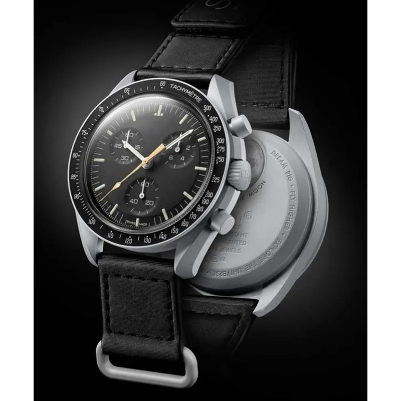 moon watch Bioceramic Quartz MOON Watch Chronograph Mens Womens Watches Mission To Moonshine Gold 42mm Nylon Luxury Watch Limited Edition master wristwatches, Saturn
moon watch Bioceramic Quartz MOON Watch Chronograph Mens Womens Watches Mission To Moonshine Gold 42mm Nylon Luxury Watch Limited Edition master wristwatches, Saturn