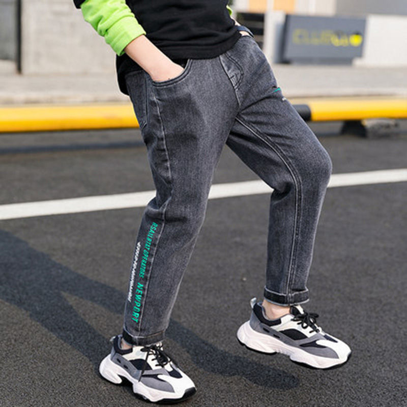 Jeans Spring and Autumn Boys' Jeans Baby Clothing Classic Pants Children's Denim Clothing Boys' Casual Bowboy Long Trousers 3-14Y 23040