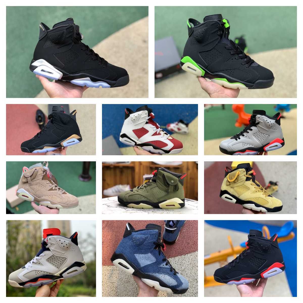 Basketball Shoes Jumpman 6 6s Cool Grey Toro University Blue Red Oreo Georgetown Midnight Navy Cactus Jack Black Infrared UNC Mens Trainers Outdoor Sports Sneakers