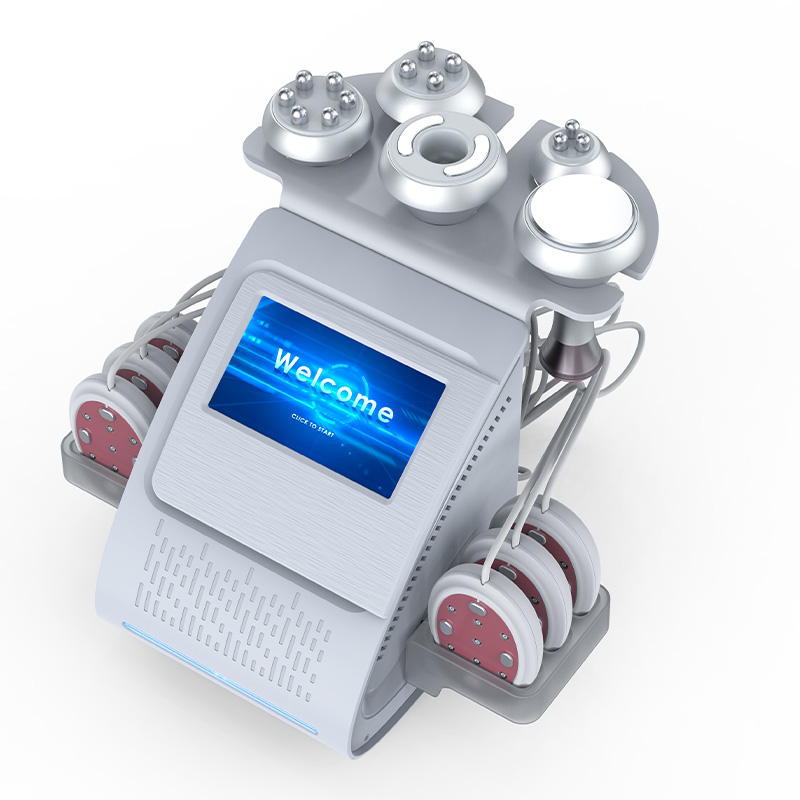 Directly effect 6 in 1 slimming Ultrasonic 80K Cavitation Face Lift Fat Burn Vacuum RF Slimming Massage Machine EMS Pads 80K Cavitation Machin