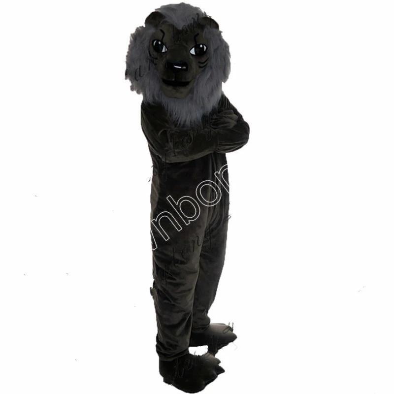 Adult black Lion Mascot Costumes Cartoon Character Outfit Suit Xmas Outdoor Party Outfit Adult Size Promotional Advertising Clothings