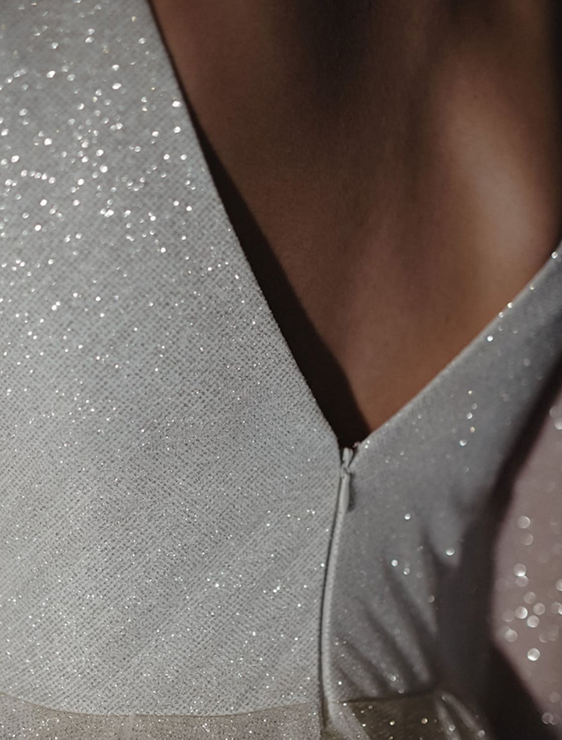 Shine Wedding Dress 2023 A-Line Sleeveless V Neck Lace With Split Front Sequined Bridal Gowns Women Summer Robe de Mariage