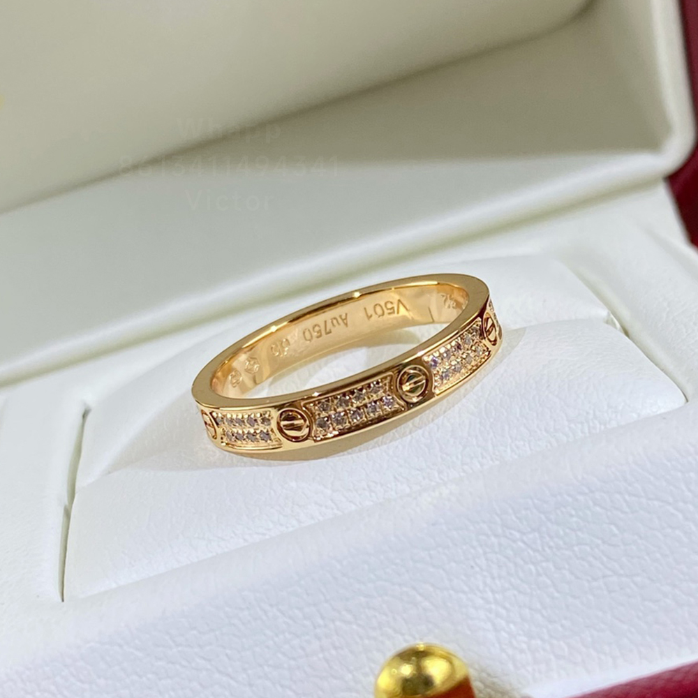LOVE Thin ring 3.6MM diamond designer Size 5-8 for woman diamond Gold plated 18K T0P quality highest counter quality classic style luxury anniversary gift with box 012
LOVE Thin ring 3.6MM diamond designer Size 5-8 for woman diamond Gold plated 18K T0P quality highest counter quality classic style luxury anniversary gift with box 012