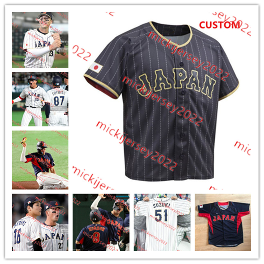 Shohei Ohtani 2023 WBC Japan Baseball Jersey 14 Roki Sasaki 51 Seiya Suzuki 21 Shota Imanaga 27 Yuhei Nakamura Takumi Ohshiro Jerseys Custom Stitched Mens Youth, 2023 navy jersey
Shohei Ohtani 2023 WBC Japan Baseball Jersey 14 Roki Sasaki 51 Seiya Suzuki 21 Shota Imanaga 27 Yuhei Nakamura Takumi Ohshiro Jerseys Custom Stitched Mens Youth, 2023 navy jersey