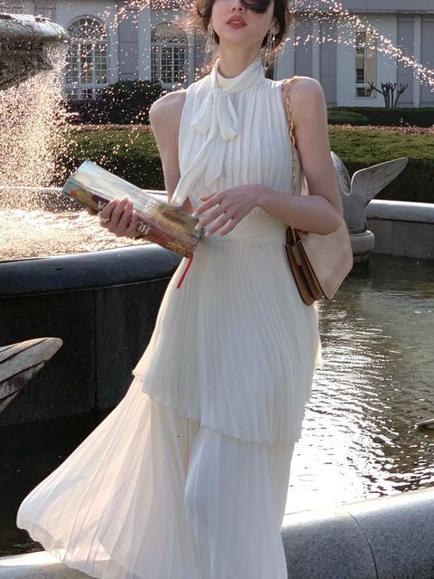 Party Dresses Summer French Styel Women Elegent Midi Ruffle Midi Dress Female Fashion Party Birthday Prom Clothes Vestidos 230322