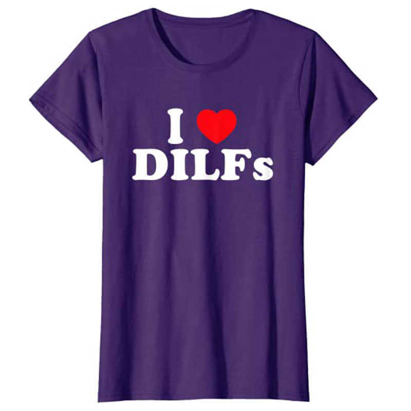 Men's T-Shirts Funny I Love DILFs I Heart DILF T-Shirt W0322