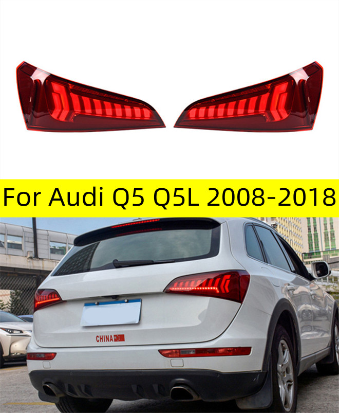 Automotive Accessories Tail Lamp for Audi Q5 Q5L LED Tail Light 20 08-20 18 Q5 Q5L Rear Fog Brake Turn Signal