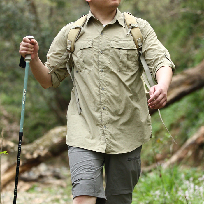 Men's Casual Shirts Men's Lightweight Breathable Quick Dry UPF 50 UV Protection Hiking Shirts Long Sleeve Fishing Shirts 230322