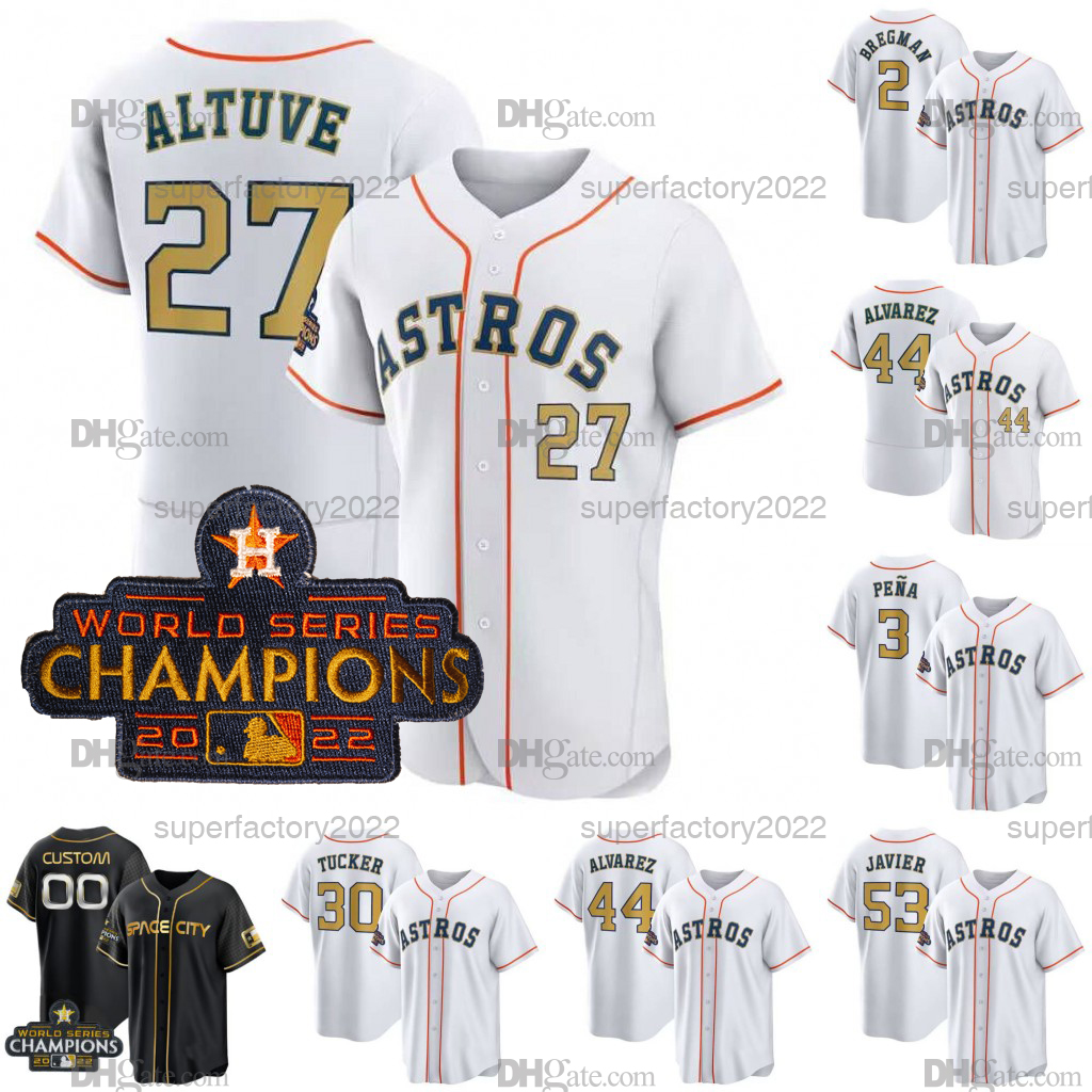 Astros 2023 Gold Collection Jersey Jeremy Pena Alex Bregman Yordan Alvarez Jose Altuve David Hensley Michael Brantley Framber Valdez Ryne Cristian Javier, Flexbase white
Astros 2023 Gold Collection Jersey Jeremy Pena Alex Bregman Yordan Alvarez Jose Altuve David Hensley Michael Brantley Framber Valdez Ryne Cristian Javier, Flexbase white