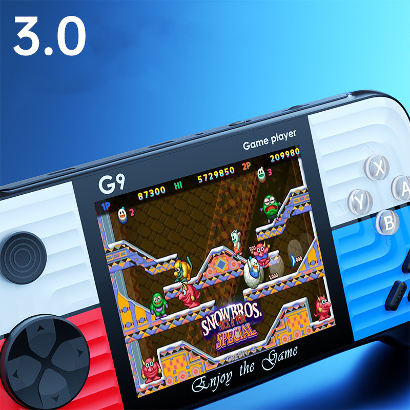 Top Quality G9 Retro Game Players 3.0 Inch HD Screen Handheld Gaming Console Bulit-in 666 Classic Games Portable Pocket Mini Video Game Player TV Console AV Output
Top Quality G9 Retro Game Players 3.0 Inch HD Screen Handheld Gaming Console Bulit-in 666 Classic Games Portable Pocket Mini Video Game Player TV Console AV Output