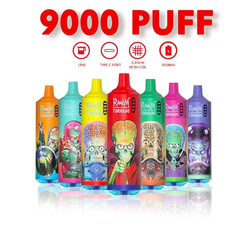 Authentic RandM E Cigarette Kit Tornado 9000 Rechargeable Disposable Vapes 20 Flavrs Mesh Coil RGB Glowing Light Vapes Device
Authentic RandM E Cigarette Kit Tornado 9000 Rechargeable Disposable Vapes 20 Flavrs Mesh Coil RGB Glowing Light Vapes Device