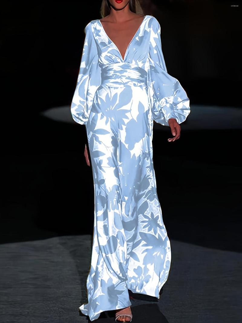 Casual Dresses Elegant Lantern Sleeve V-neck Maxi, Yellow
Casual Dresses Elegant Lantern Sleeve V-neck Maxi, Yellow