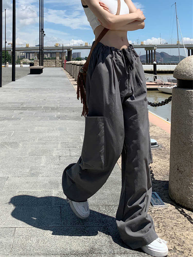 Women' Pants Capris HOUZHOU Vintage Cargo Pants Women Y2k Parachute Streetwear Baggy Trousers Loose Wide Leg Hippie Fashion Sweatpants Harajuku AA230321, Gray
Women' Pants Capris HOUZHOU Vintage Cargo Pants Women Y2k Parachute Streetwear Baggy Trousers Loose Wide Leg Hippie Fashion Sweatpants Harajuku AA230321, Gray