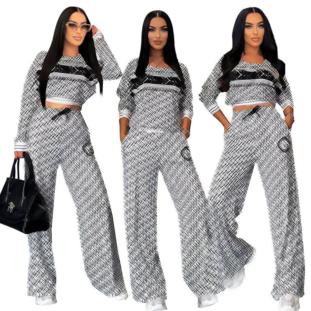 Women's Two Piece Sets Fashion Casual Fashion Thread Set Long Sleeve Loose Wide Leg Pants, Ssssss
Women's Two Piece Sets Fashion Casual Fashion Thread Set Long Sleeve Loose Wide Leg Pants, Ssssss