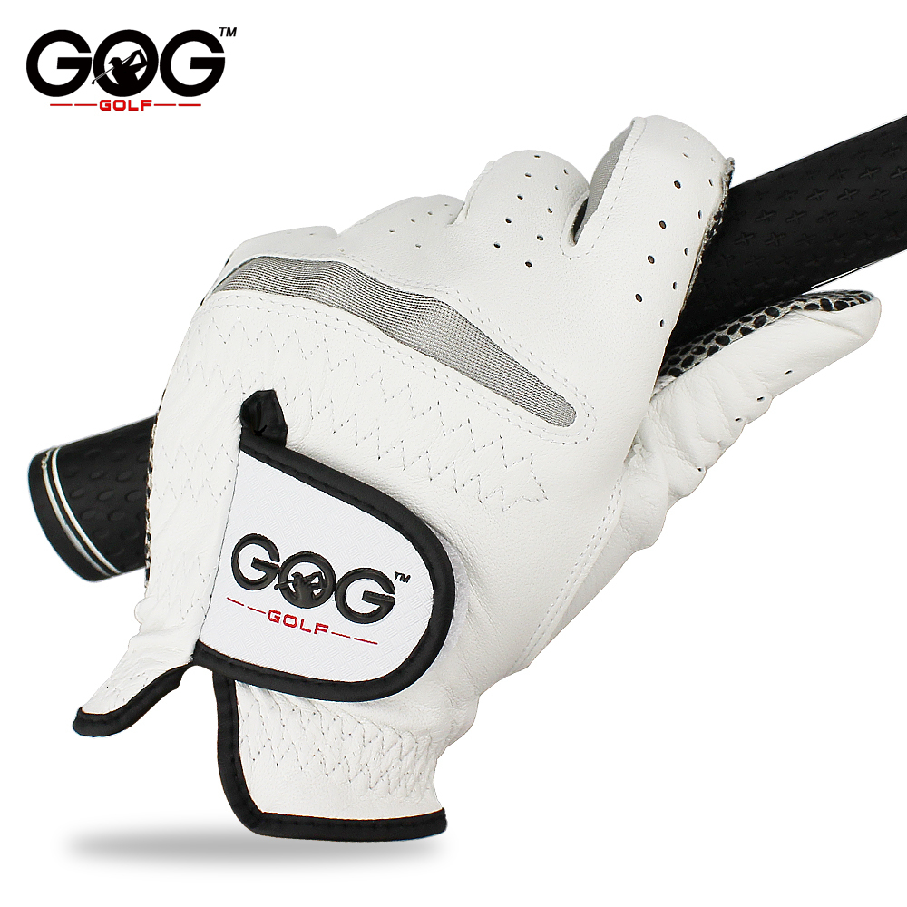 Sports Gloves Pack 6 Pcs Golf Gloves Men Left Hand With Anti-slip Granules Cool Comfortable Genuine Leathe Improved Grip System Golf Glove 230322