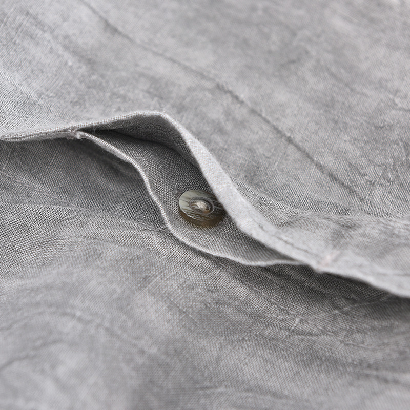 Men's Casual Shirts Men Spring Autumn High Quality Healthy 100% Linen Shirts Vintage Wrinkled Soft Breathable Slim Fit Tops Business Casual Shirt