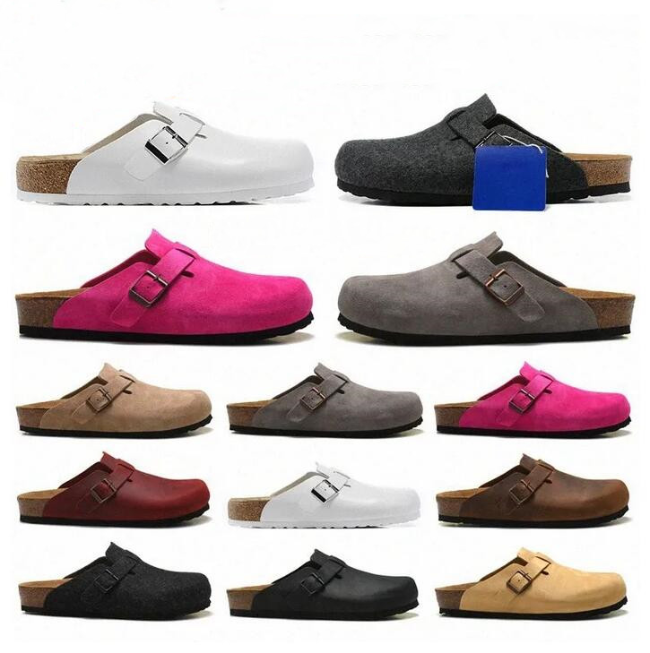 2023 Boston Slippers Leather Wrapped Head Pull Cork scraps flat sole Designer Slides casual shoes Lovers slider Fashion Luxury Mens Womens Loafer Sandals Clogs 34-46, 25
2023 Boston Slippers Leather Wrapped Head Pull Cork scraps flat sole Designer Slides casual shoes Lovers slider Fashion Luxury Mens Womens Loafer Sandals Clogs 34-46, 25
