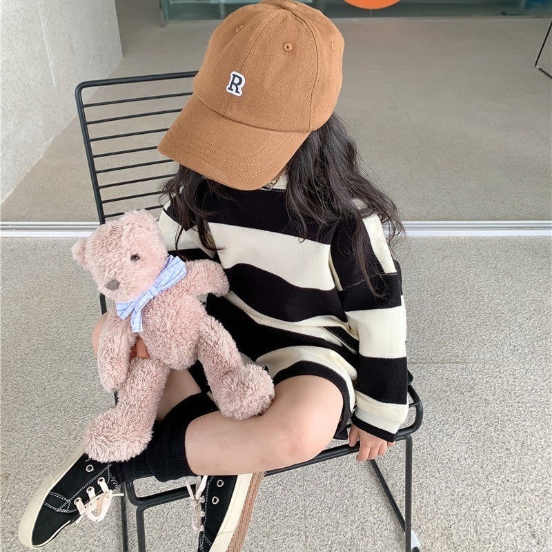 Clothing Sets Baby Girl Boy Cotton Striped Clothes Set Hoodie and Shorts 2pcs Infant Toddler Child Tracksuit Spring Autumn Summer 17Y 230322