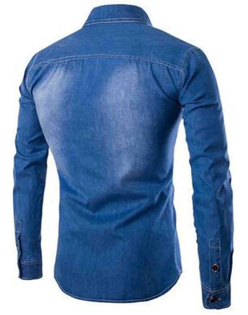 Men's Casual Shirts ZOGAA Men Long Sleeve Denim Shirt Mens Casual Dress Male Jean Shirts High Quality Street Wearing Mens Shirts 230322