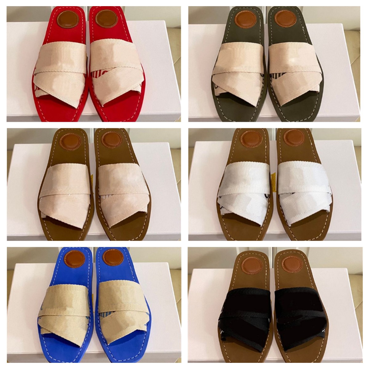 Designer Slippers Women Woody Flat Mules Sandals Slides White Black Canvas Slipper Linen Beige Slide Summer Beach Sandal size36-41, Color 15
Designer Slippers Women Woody Flat Mules Sandals Slides White Black Canvas Slipper Linen Beige Slide Summer Beach Sandal size36-41, Color 15