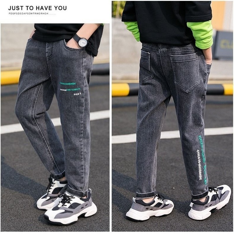 Jeans Spring and Autumn Boys' Jeans Baby Clothing Classic Pants Children's Denim Clothing Boys' Casual Bowboy Long Trousers 3-14Y 23040