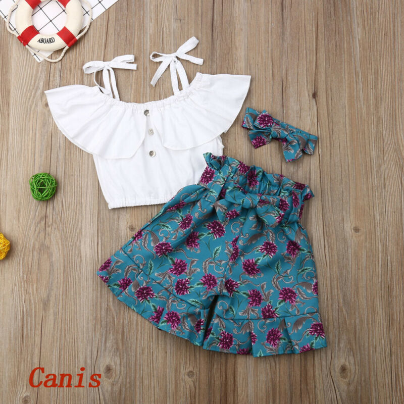 Clothing Sets Pudcoco Toddler Baby Girl Floral Outfits Clothes Tshirt TopsShorts Pants 3PCS Set 230322