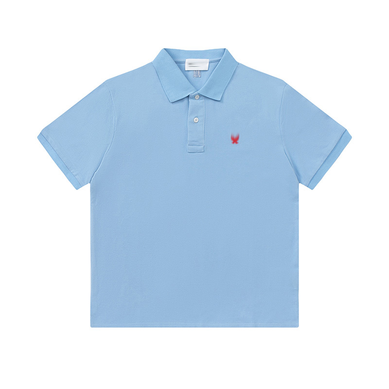 Mens polos shirt Classic embroidered paris style love short sleeve polo shirt, White