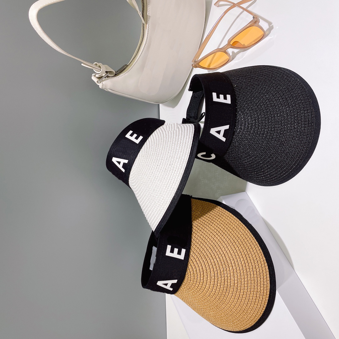 Version of Straw Woven Empty Top Visors Hat Female Summer Travel Sunscreen Big Eaves Face Cover Fashion Triangle Label Topless Straw Hat, Black
Version of Straw Woven Empty Top Visors Hat Female Summer Travel Sunscreen Big Eaves Face Cover Fashion Triangle Label Topless Straw Hat, Black