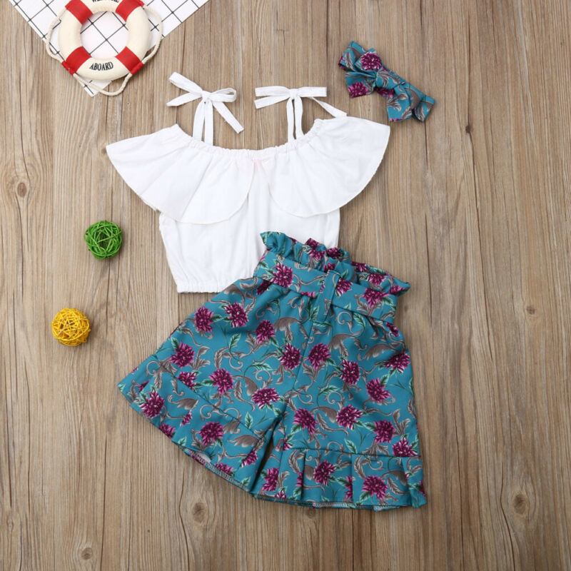 Clothing Sets Pudcoco Toddler Baby Girl Floral Outfits Clothes Tshirt TopsShorts Pants 3PCS Set 230322