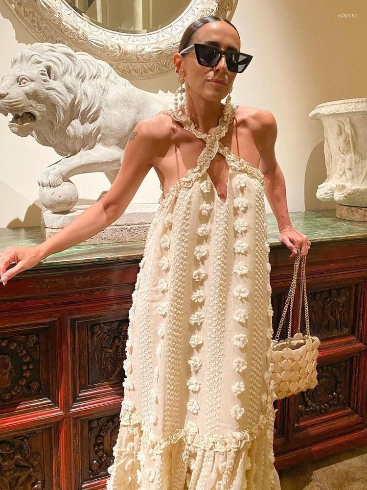 Casual Dresses Summer Holiday Style Women Maxi Dress Ruffled Sleeveless Sexy 2023 Halter Neck Beach Long Party Sundress, Beige
Casual Dresses Summer Holiday Style Women Maxi Dress Ruffled Sleeveless Sexy 2023 Halter Neck Beach Long Party Sundress, Beige