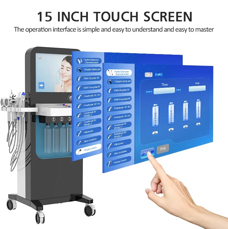 13 In 1 Diamond Microdermabrasion Dermabrasion Vacuum Spray Acne Removal Facial Care Beauty Machine