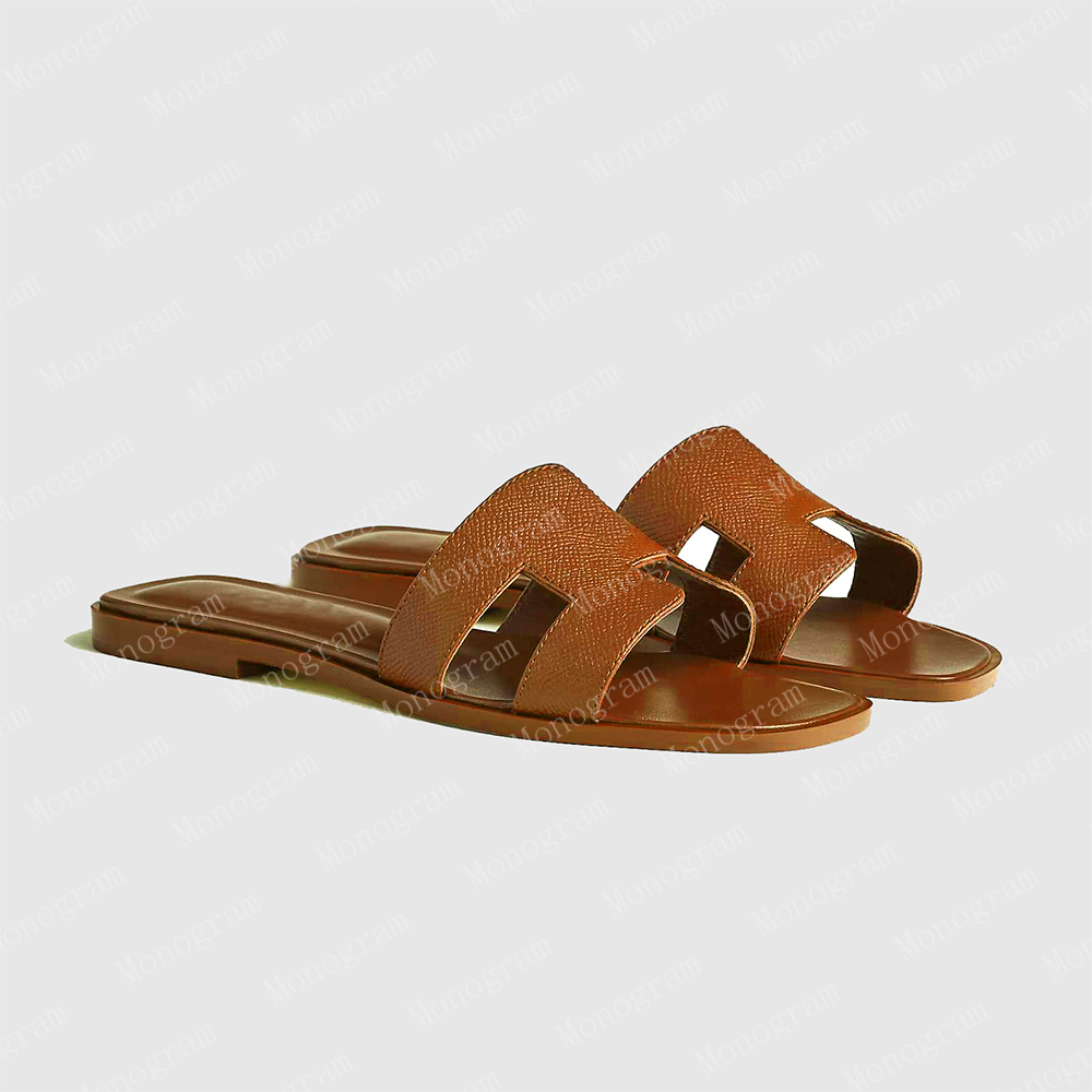 Designer Sandal Women Slides Summer Rubber Big Head Slides Orange Black Green Shoes Flat Slippers With ZMRG, #04 brown leather
Designer Sandal Women Slides Summer Rubber Big Head Slides Orange Black Green Shoes Flat Slippers With ZMRG, #04 brown leather