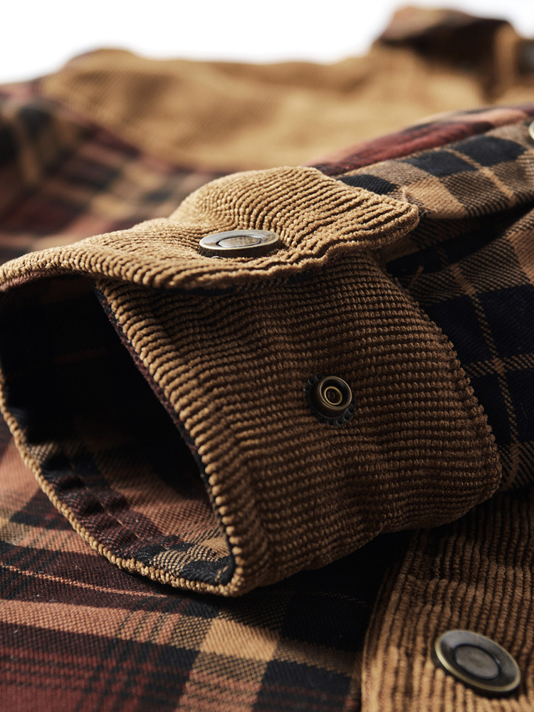 Mens Casual Shirts Winter Shirt Men Thick Warm Fleece Shirts for Men Plaid Cotton Double Collar Single Breasted Corduroy Plush Lamb Wool Camisa 230322