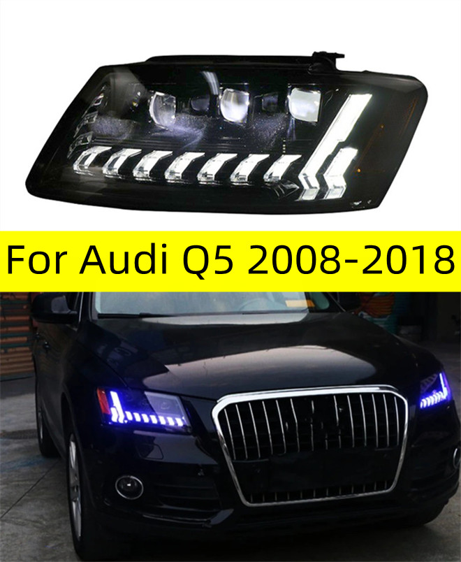 Car LED Headlight Assembly for AUDI Q5 20 08-20 18 LED Daytime Running Lights High Beam Turn Signal Front Lights