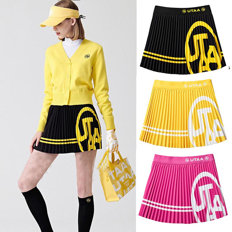 Golf Shorts 23 South Korea' original UTAA golf women' dress Golf women' color contrast font pleated skirt slimming 230322, Black
Golf Shorts 23 South Korea' original UTAA golf women' dress Golf women' color contrast font pleated skirt slimming 230322, Black