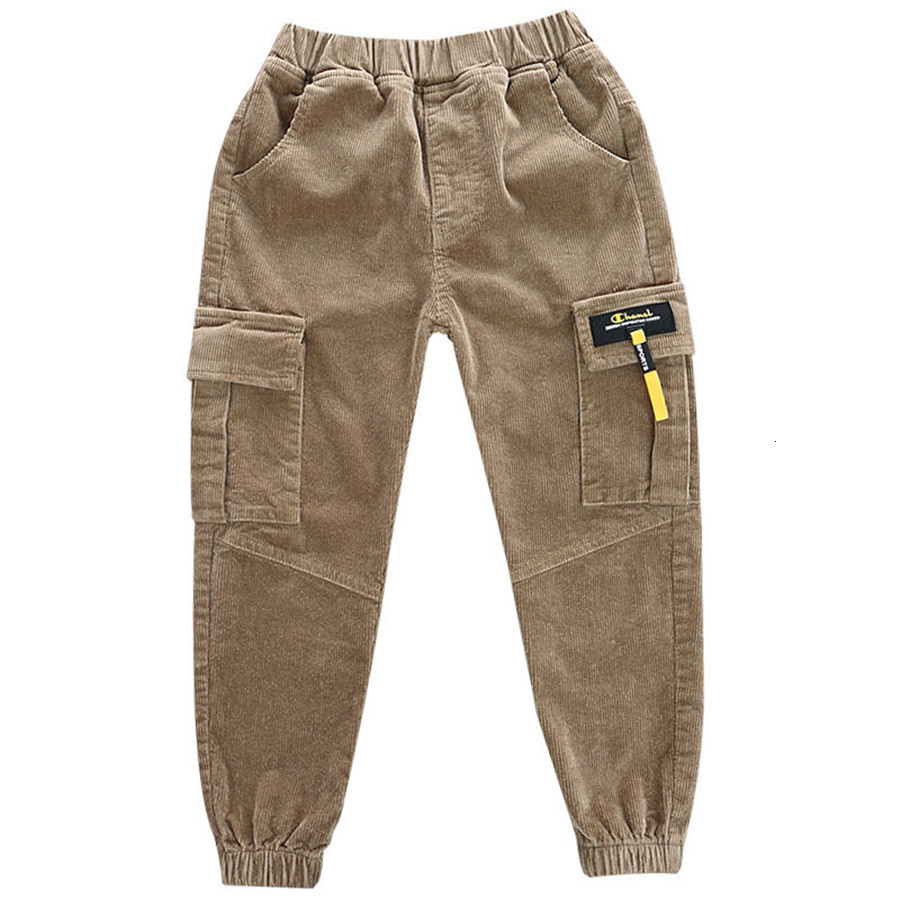 Jeans Boys Winter Casual Pants Teenager Thick Corduroy Trousers 10 Children Solid Color Harem Pants Kids Elastic Waist Pants 5-12y 230322