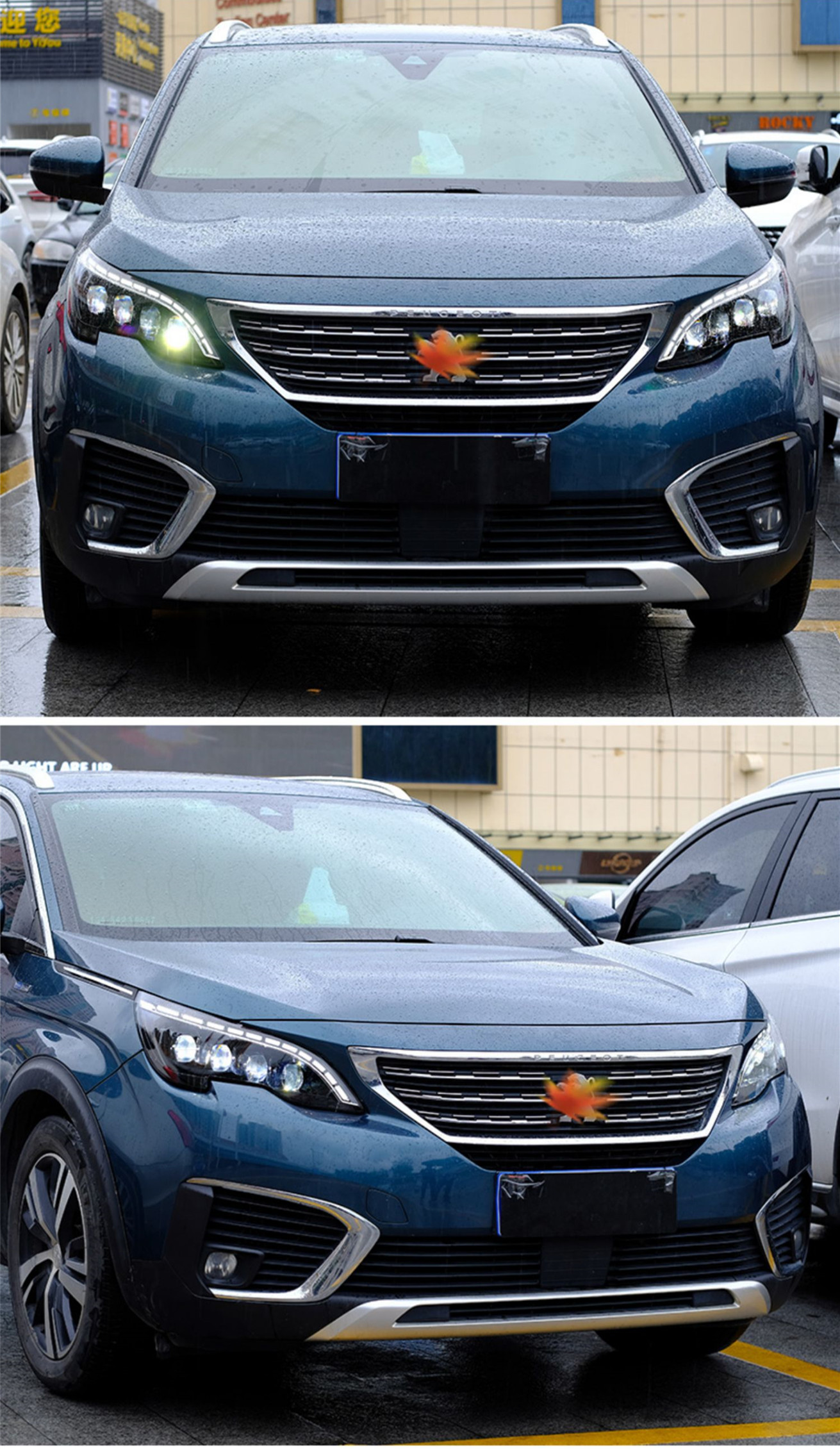 LED Light Bulbs Headlights For Peugeot 4008 5008 20 17-20 21 High Beam Lights Blue DRL Turn Signal Headlight
