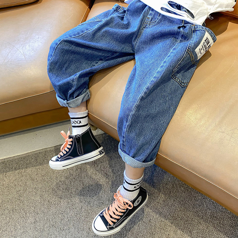 Jeans Loose Baby Spring Autumn Jeans Pants For Boys Children Kids Trousers Clothing Teenagers Gift Home Outdoor High Quality 230322