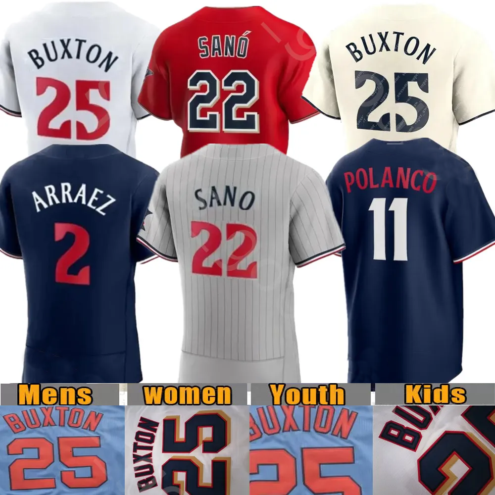 2023 Custom 25 Byron Buxton Men Jersey Carlos Correa Luis Arraez Jose Miranda Jorge Polanco Max Kepler Royce Lewis Jhoan Duran Joe Ryan Joey Gallo Baseball Jerseys, Colour 2
2023 Custom 25 Byron Buxton Men Jersey Carlos Correa Luis Arraez Jose Miranda Jorge Polanco Max Kepler Royce Lewis Jhoan Duran Joe Ryan Joey Gallo Baseball Jerseys, Colour 2