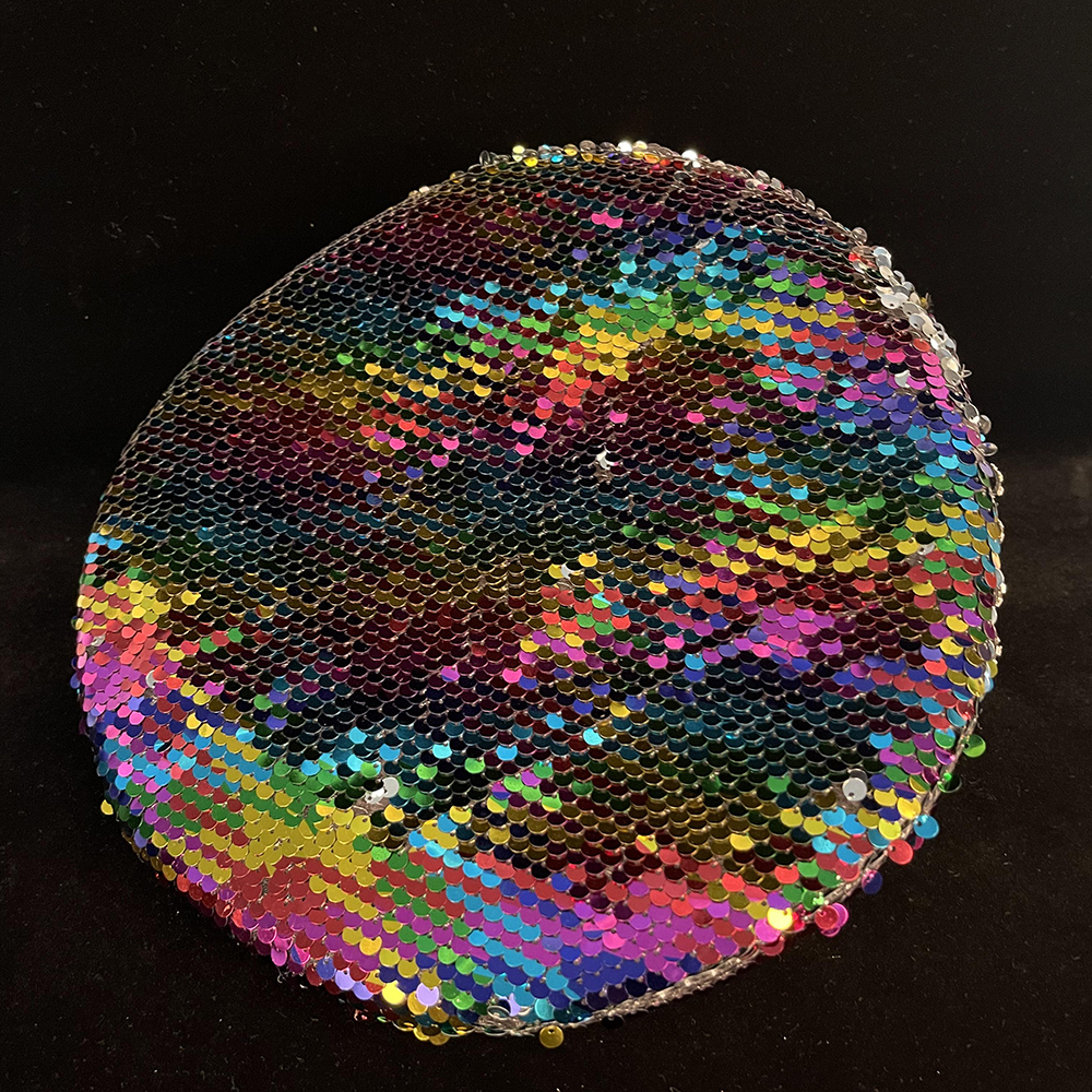 Ball Caps Handmade Women Military Hat Double Sided Sequin Burning Captain Sergeant Rave Festival Bachelorette Part 230404