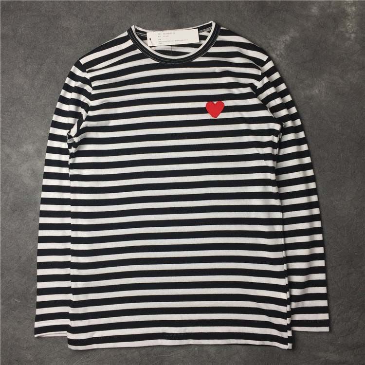 Men's T-Shirts European American and Japanese women black stripe red heart embroidered cotton T-shirt autumn round neck female pure long sleeve T-shirts, 01
Men's T-Shirts European American and Japanese women black stripe red heart embroidered cotton T-shirt autumn round neck female pure long sleeve T-shirts, 01