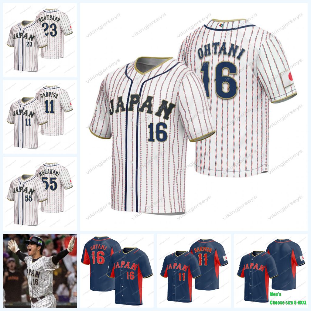 2023 Japan wbc World Baseball Classic Jersey 16 Shohei Ohtani Lars Nootbaar Yu Darvish Shosei Togo Yuki Matsui Roki Sasaki Taisei Ota Hiromi Itoh Ryoji Yoshida, Men flex base
2023 Japan wbc World Baseball Classic Jersey 16 Shohei Ohtani Lars Nootbaar Yu Darvish Shosei Togo Yuki Matsui Roki Sasaki Taisei Ota Hiromi Itoh Ryoji Yoshida, Men flex base