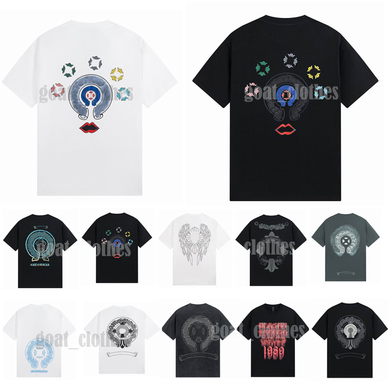 

2023 Buy Mens T-Shirts Designers Chromes Tshirts Top Embossed Letter Horseshoe Sanskrit Cross Pattern Tees Classic Crew Neck CH Heart T-Shirts Size S-XL, Not sold separately
