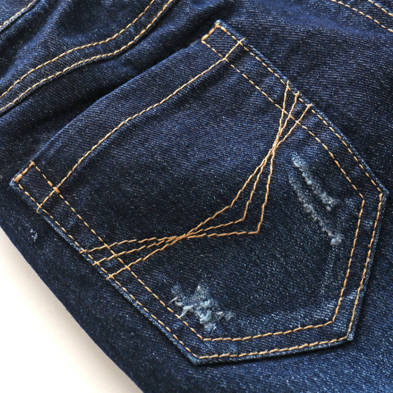 Jeans spring/autumn children's jeans casual elastic waist pure cotton denim children's pants 2-8 years 230406