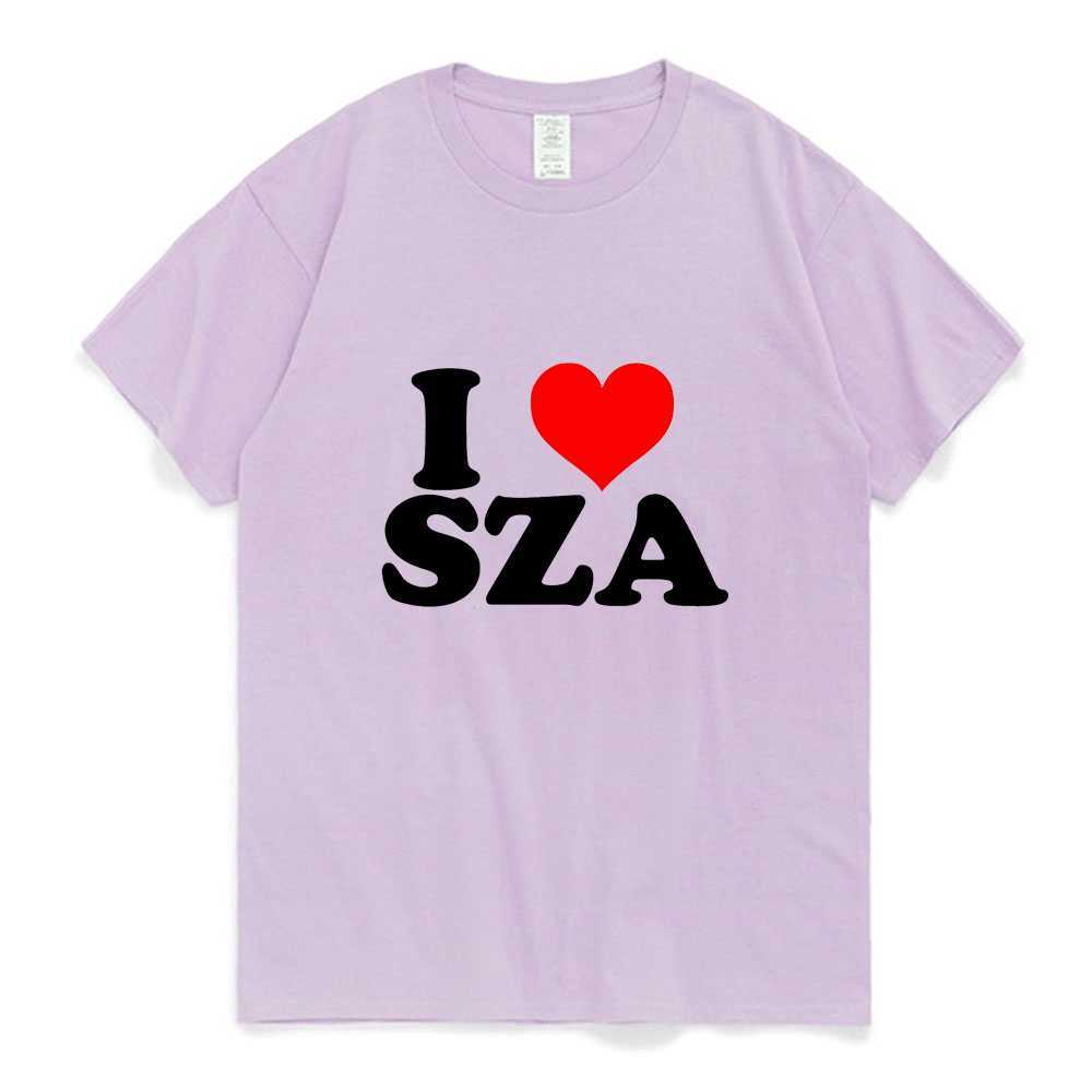 Men's T-Shirts I Love SZA Good Days Graphics Print T-shirt Men Women Hip Hop Rapper 90s Vintage Short Sleeve Tees Teen Streetwear Trend T Shirt W
