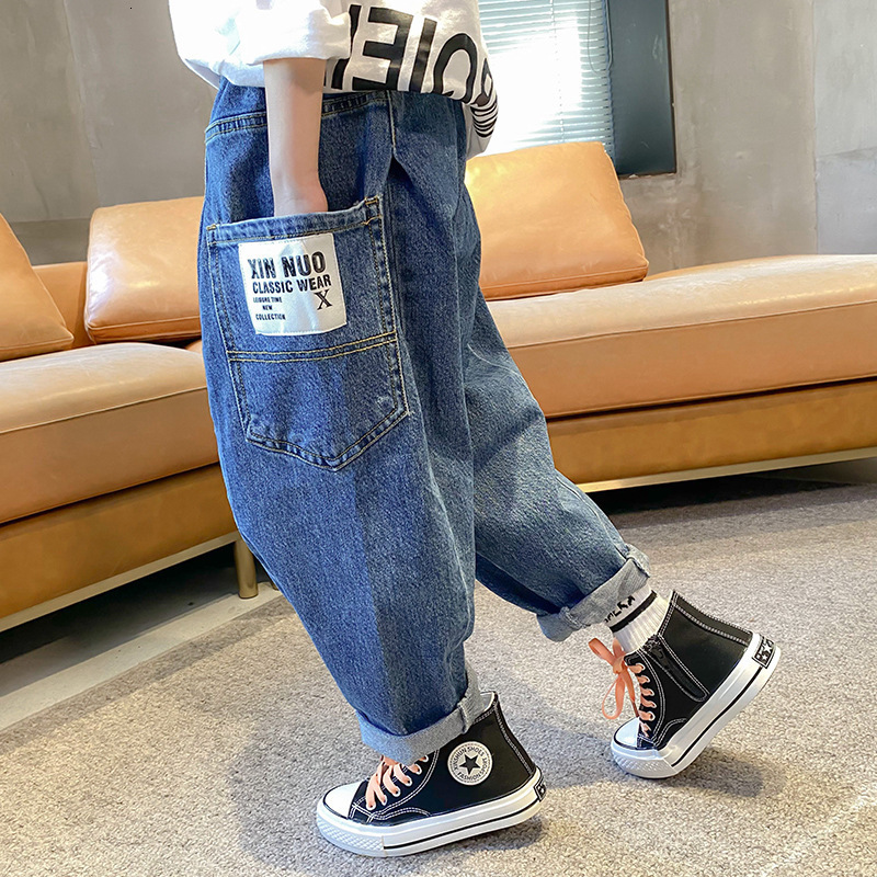 Jeans Loose Baby Spring Autumn Jeans Pants For Boys Children Kids Trousers Clothing Teenagers Gift Home Outdoor High Quality 230322
