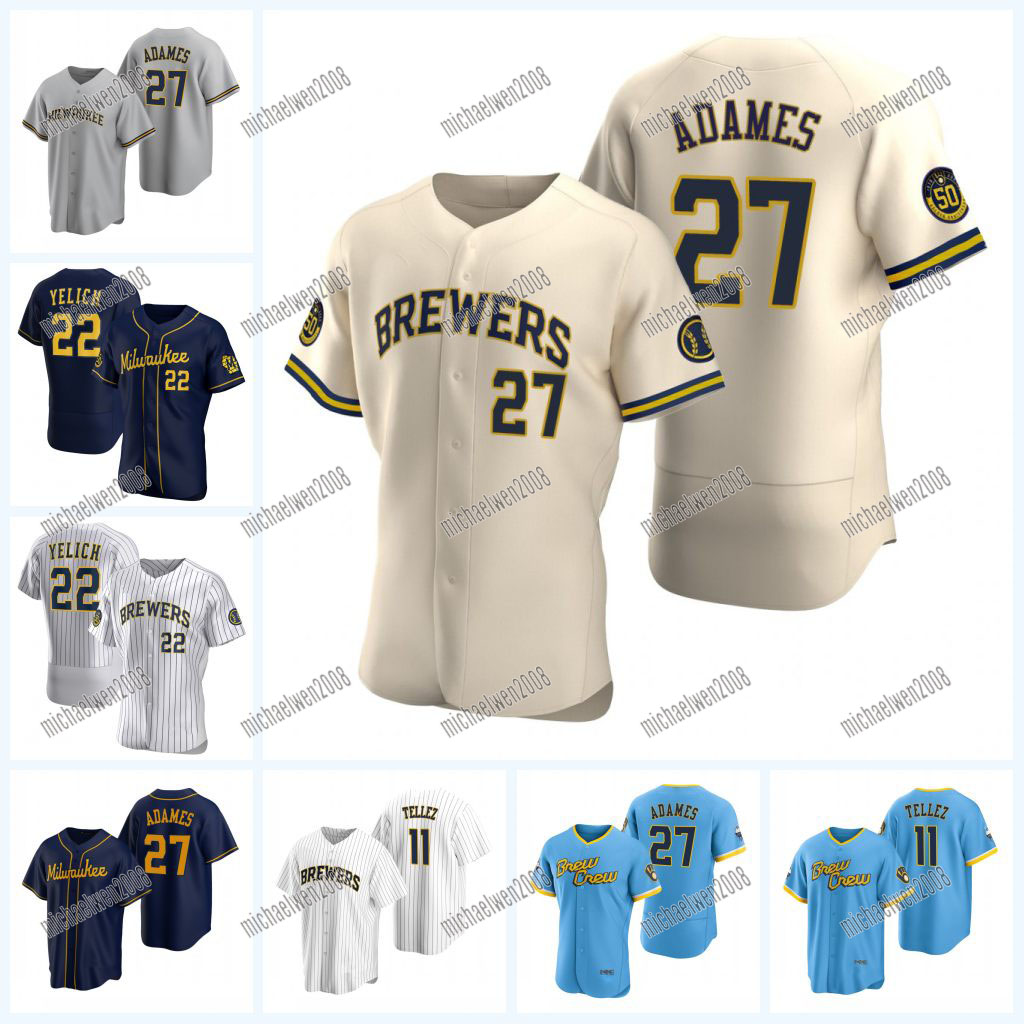 Brewers Baseball Jersey 27 Willy Adames 5 Garrett Mitchell 11 Rowdy Tellez 2 Luis Urias 24 William Contreras 22 Christian Yelich 39 Corbin Burnes Blake Perkins Winker, Men flex base
Brewers Baseball Jersey 27 Willy Adames 5 Garrett Mitchell 11 Rowdy Tellez 2 Luis Urias 24 William Contreras 22 Christian Yelich 39 Corbin Burnes Blake Perkins Winker, Men flex base